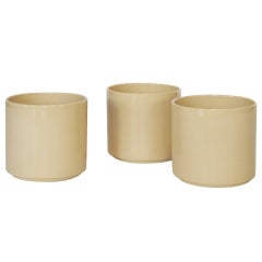 Retro Set of three large ceramic planters by Gainey