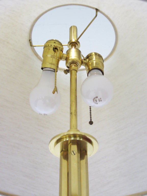 American Brass Floor Lamps by Lang-Levin For Sale