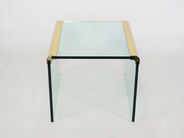 American Glass Side Table By Leon Rosen For Pace Collection