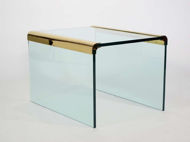 Late 20th Century Glass Side Table By Leon Rosen For Pace Collection