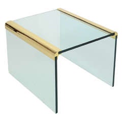 Glass Side Table By Leon Rosen For Pace Collection