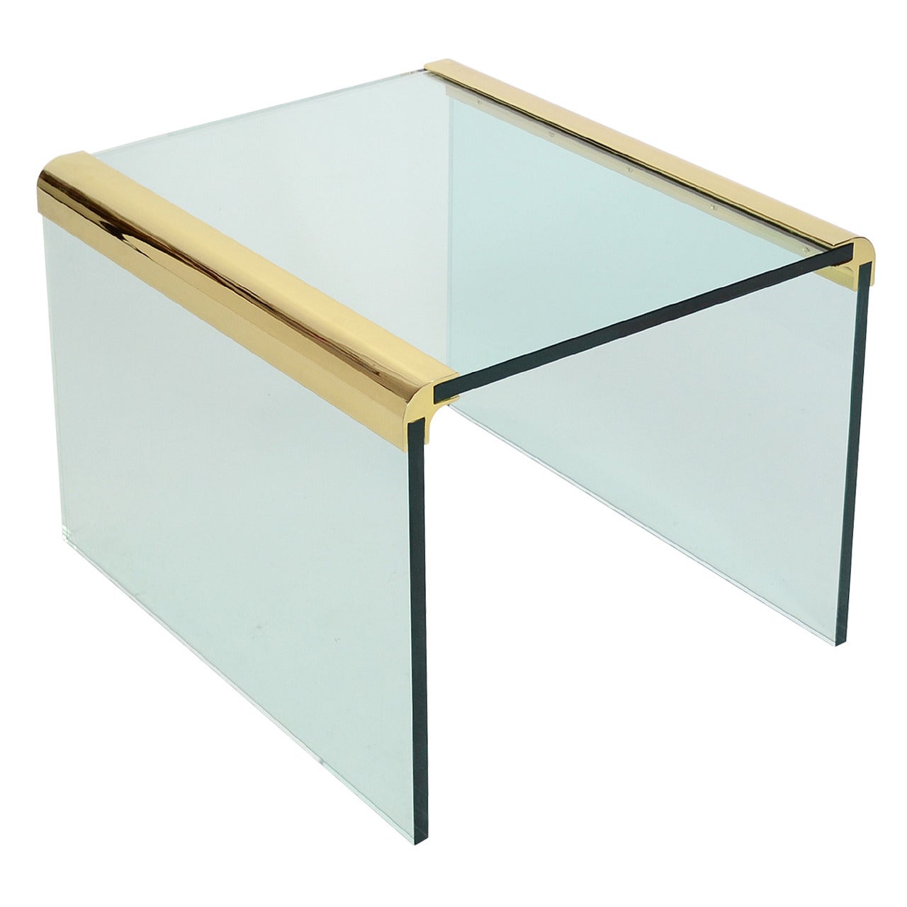 Glass Side Table By Leon Rosen For Pace Collection