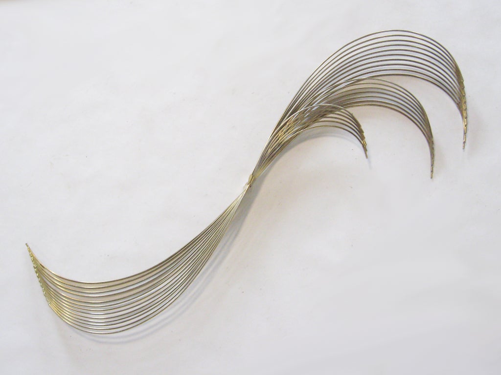 Jere Brass 'Swoop' or Wave Wall Sculpture 2