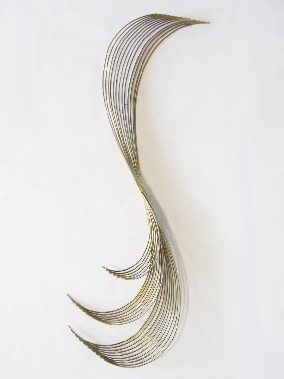 Jere Brass 'Swoop' or Wave Wall Sculpture 3