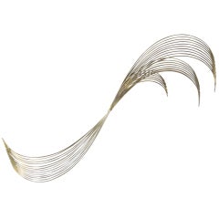 Jere Brass 'Swoop' or Wave Wall Sculpture