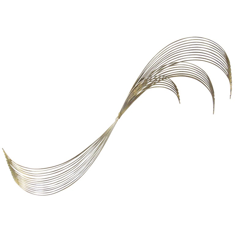 Jere Brass 'Swoop' or Wave Wall Sculpture