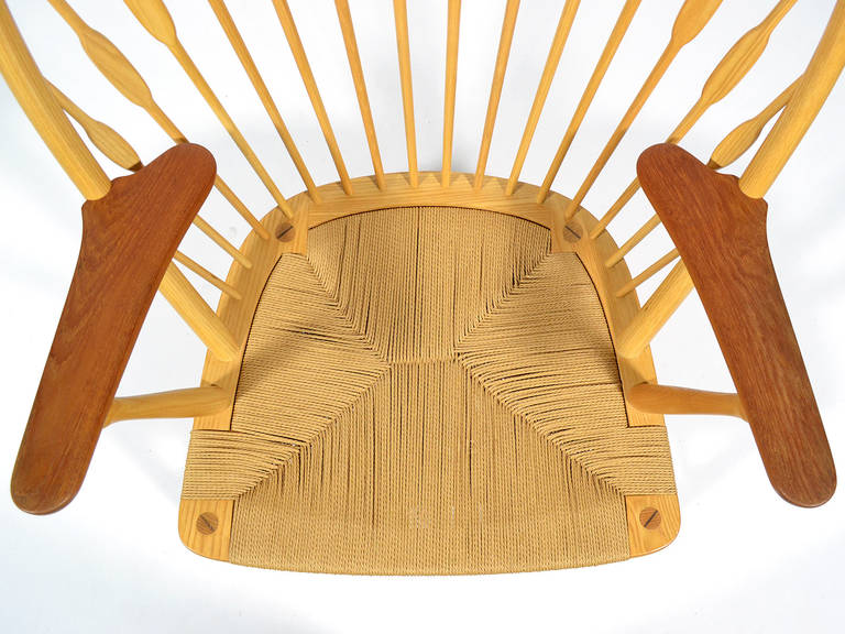 Ash Hans Wegner Peacock Chair by Johannes Hansen