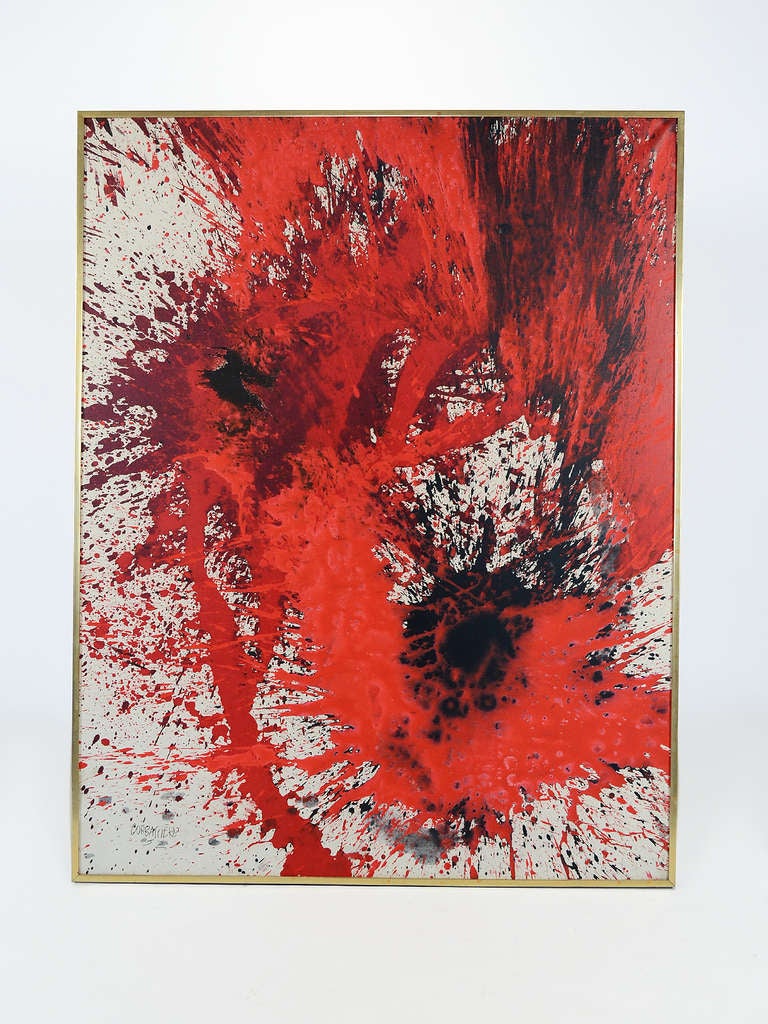 Abstract Expressionist Painting By Yves Jean Corbassiere