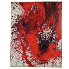Abstract Expressionist Painting By Yves Jean Corbassiere