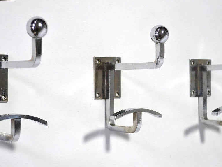 Rare Set of Three Wall Hooks by Jean Royère 2
