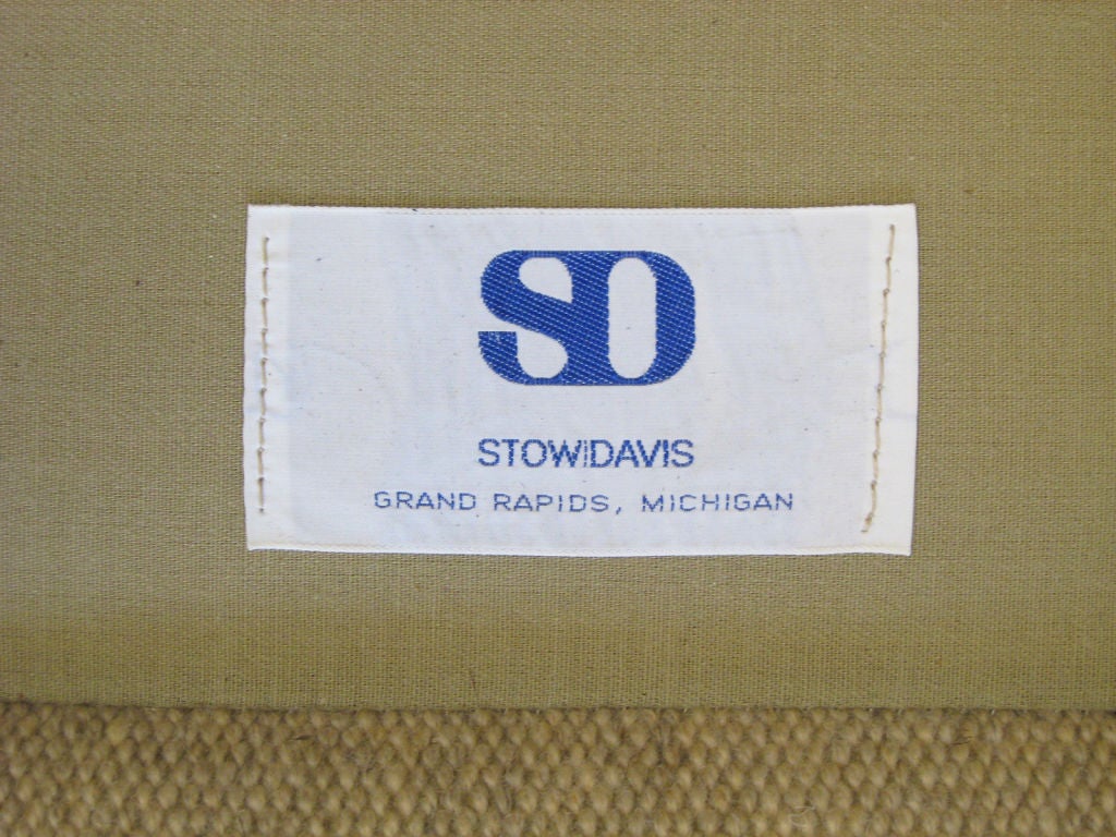 Steel Stow Davis pleat tufted lounge chair