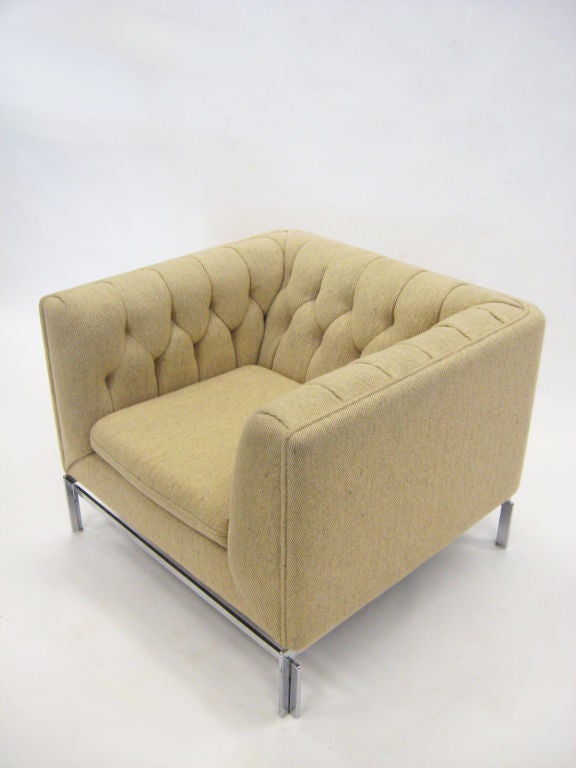 Stow Davis pleat tufted lounge chair 2