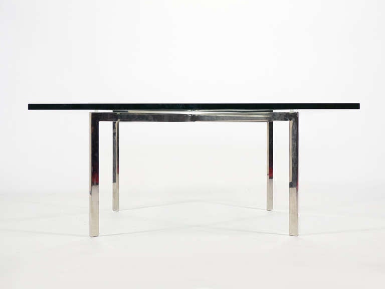 Mid-Century Modern Ludwig Mies Van Der Rohe Stainless Steel Barcelona Table by Knoll