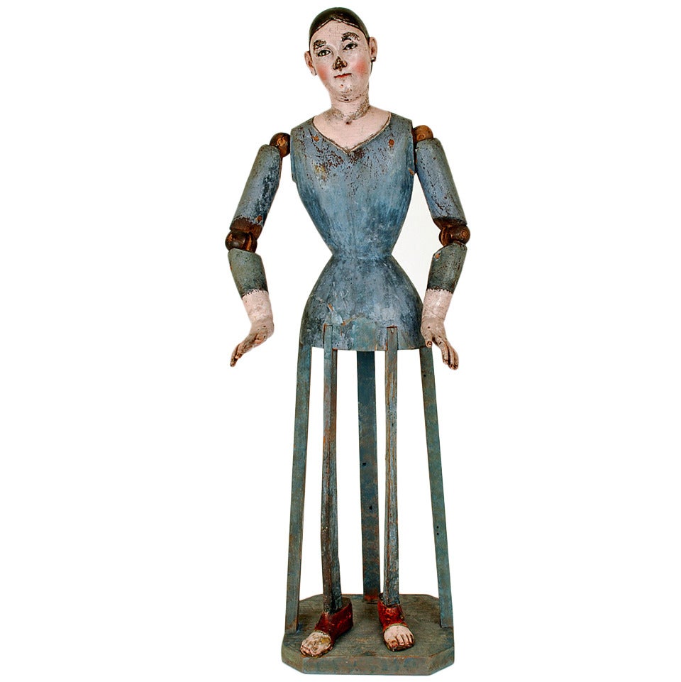 A Large and Impressive Spanish Colonial Bastidor - Cage Doll For Sale