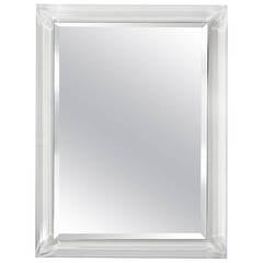 Mirror with Faceted Lucite Frame