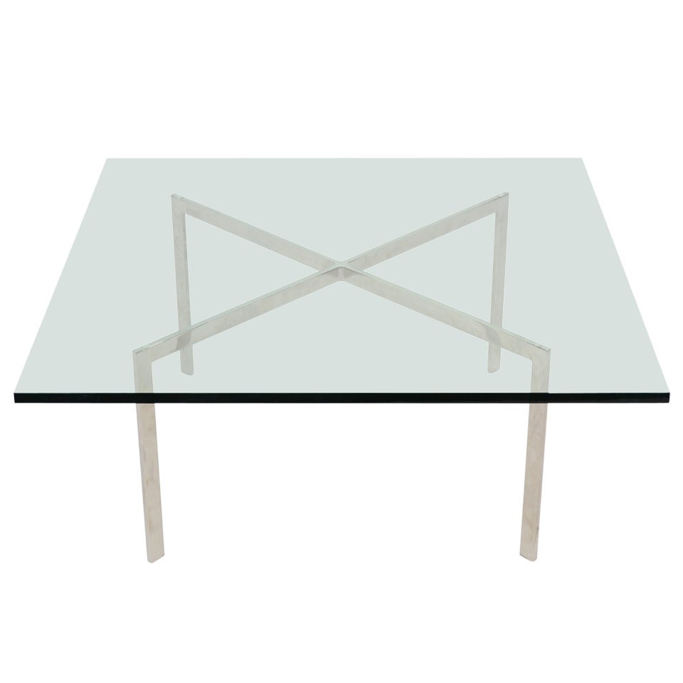 Ludwig Mies Van Der Rohe Stainless Steel Barcelona Table by Knoll
