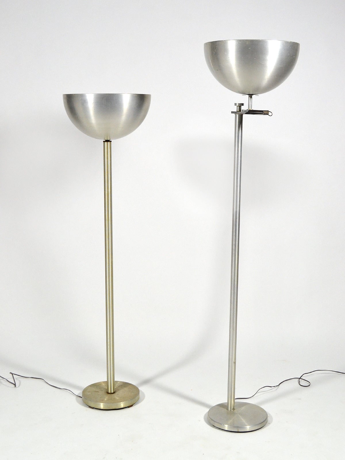 Steel Floor Lamps by Kurt Versen For Sale