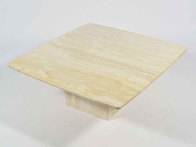 Italian Travertine Coffee Table by Ello In Good Condition In Highland, IN