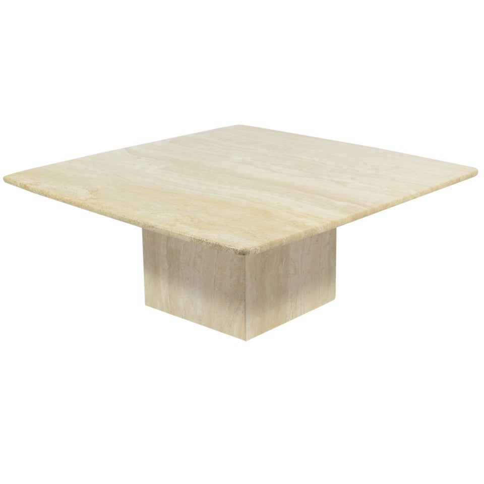 Italian Travertine Coffee Table by Ello