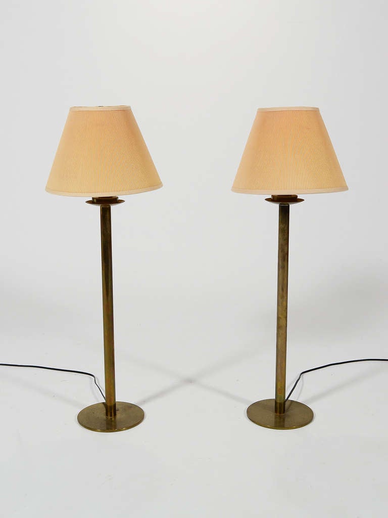 Pair of Brass Hans-Agne Jakobsson Table Lamps by Markaryd In Good Condition In Highland, IN