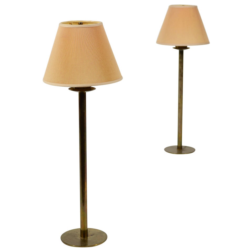 Pair of Brass Hans-Agne Jakobsson Table Lamps by Markaryd