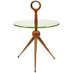 Italian Walnut and Glass Drinks Table 3