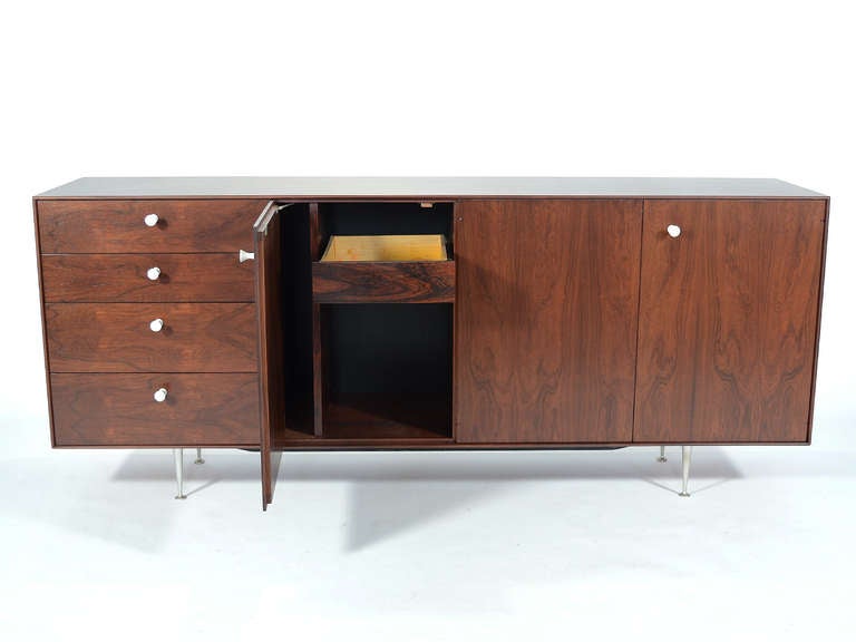 George Nelson Rosewood Thin Edge Credenza by Herman Miller In Excellent Condition In Highland, IN