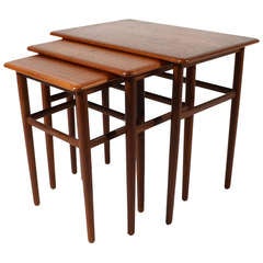 Set of Danish Teak Nesting Tables 2