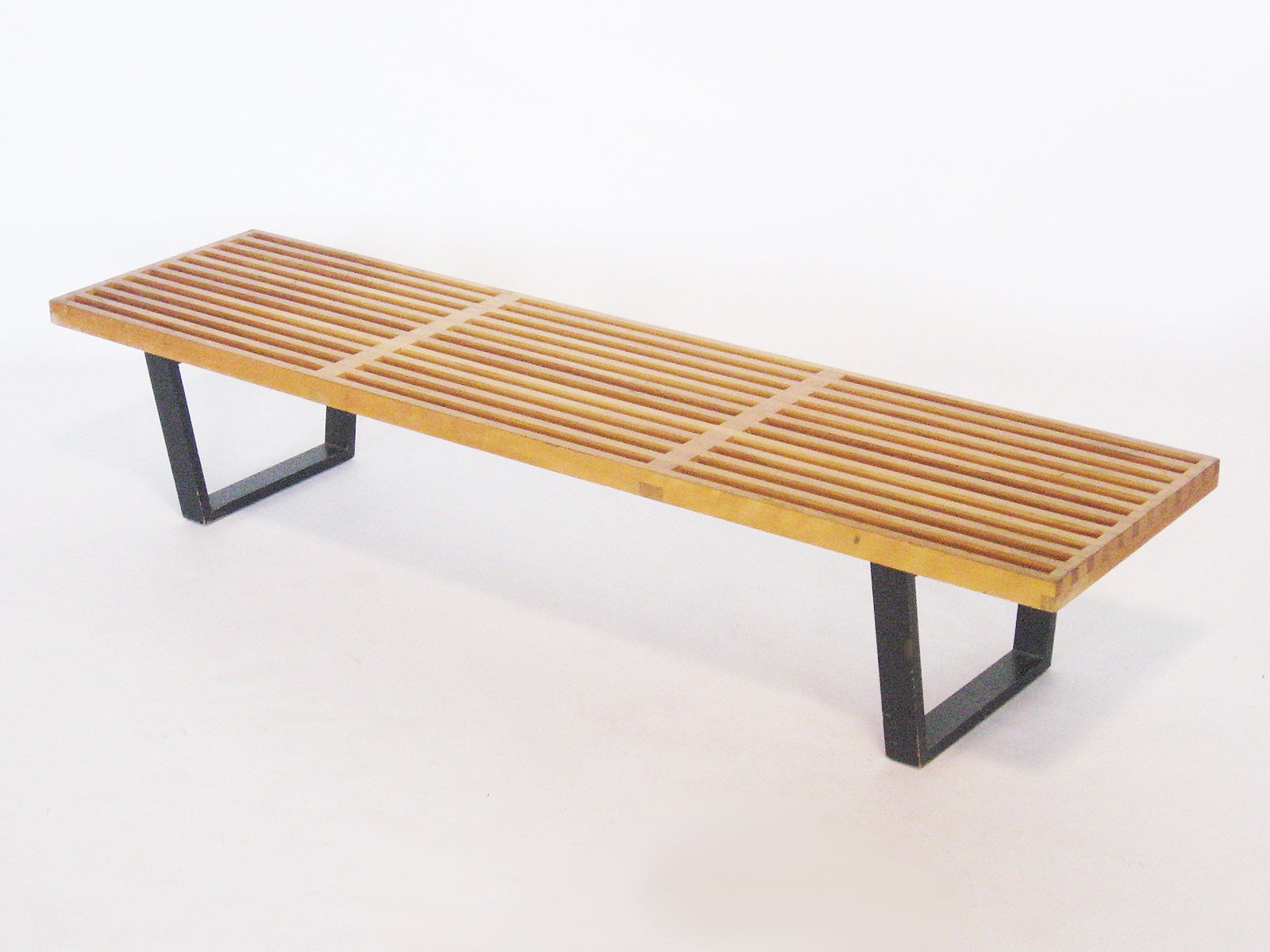 George Nelson slat platform bench by Herman Miller
