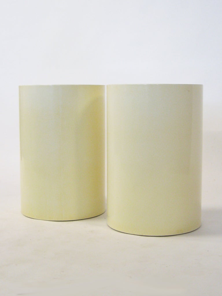 Pair of Intrex pedestal end tables