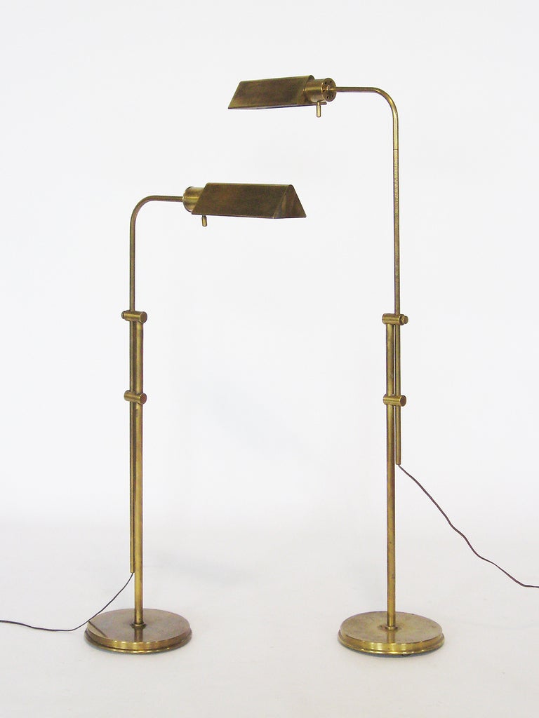 American Pair of Frederick Cooper adjustable floor lamps