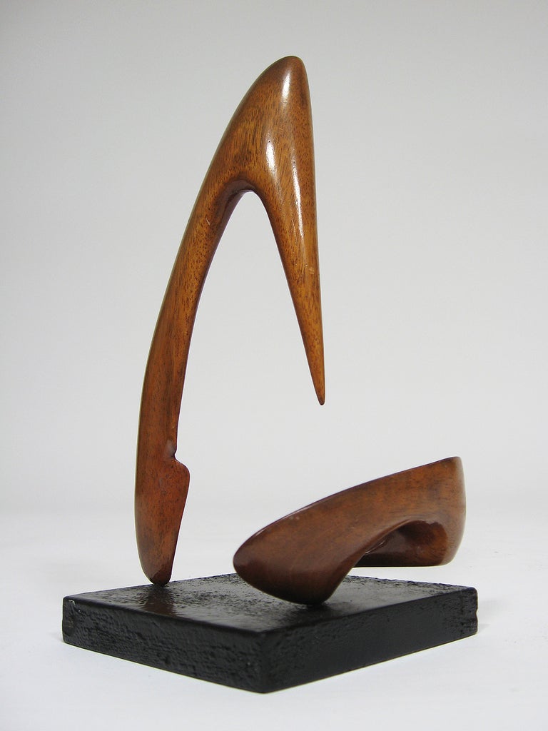 Japanese Modernist Abstract Wood Sculpture