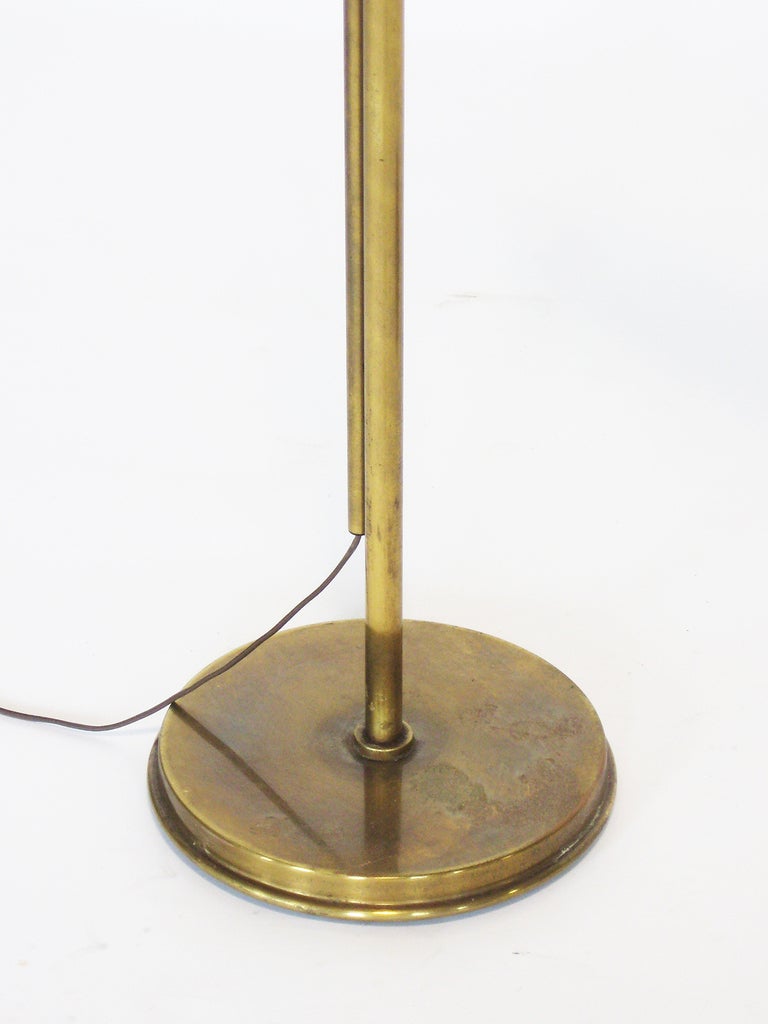 Brass Pair of Frederick Cooper adjustable floor lamps