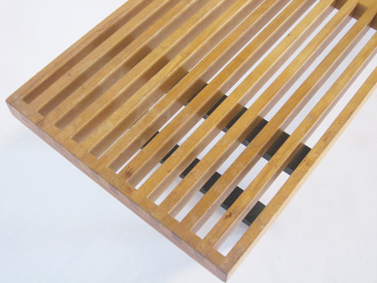 Birch George Nelson slat platform bench by Herman Miller