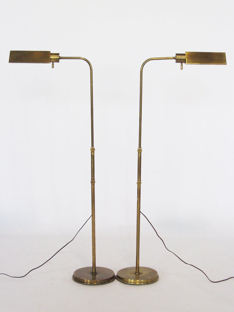 Pair of Frederick Cooper adjustable floor lamps 1