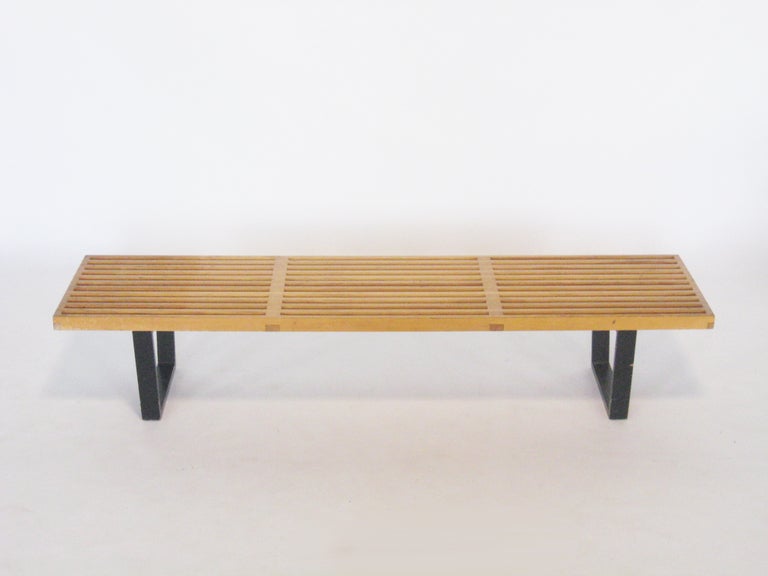 George Nelson slat platform bench by Herman Miller 1