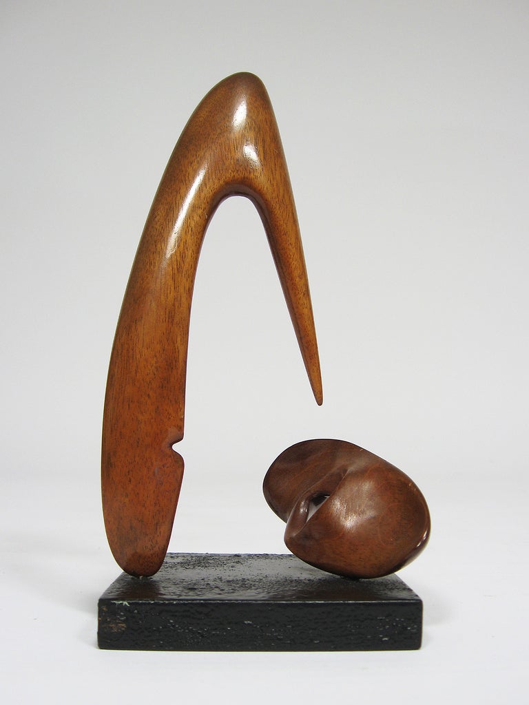 Modernist Abstract Wood Sculpture 1