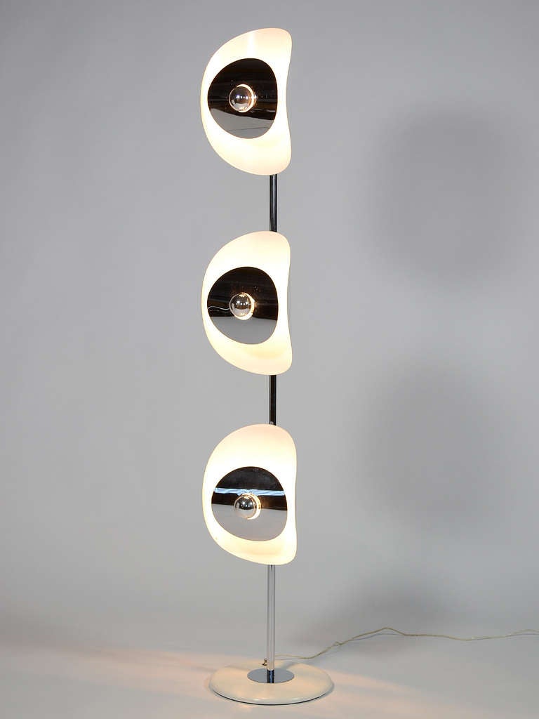 Acier Lampadaire italien par Brevettato
