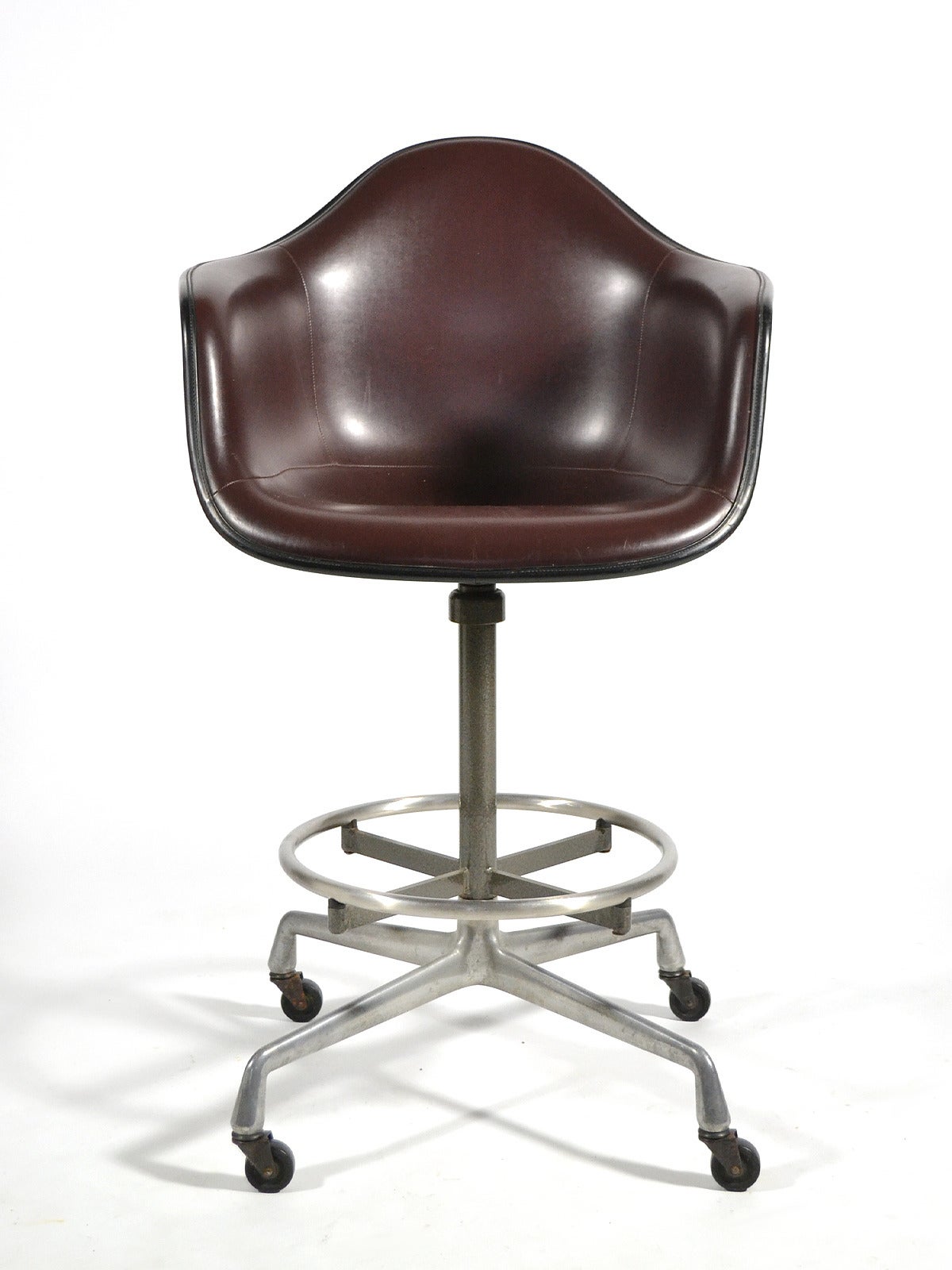 Mid-Century Modern Charles and Ray Eames Drafting Height Armchair by Herman Miller