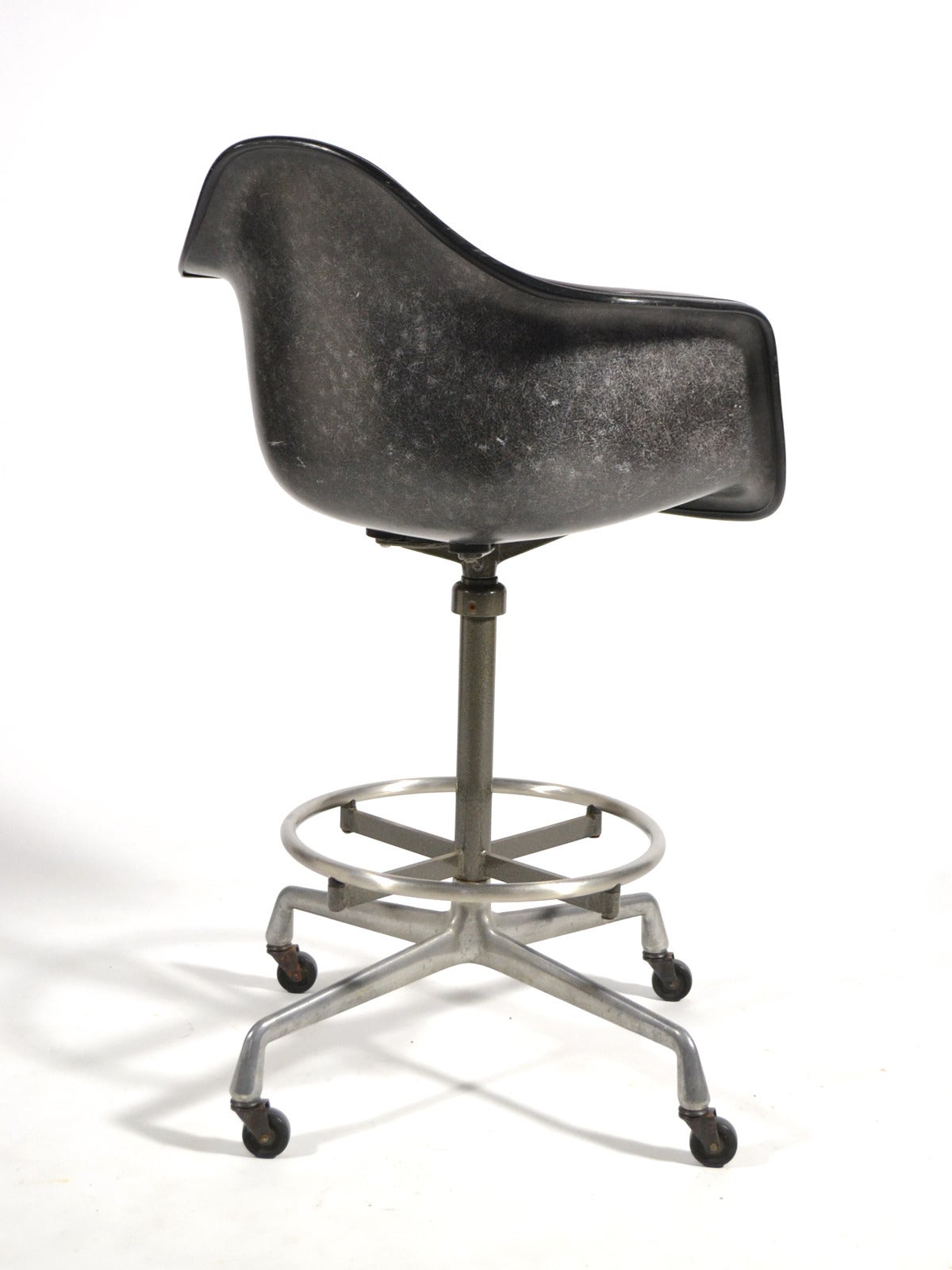 Fiberglass Charles and Ray Eames Drafting Height Armchair by Herman Miller