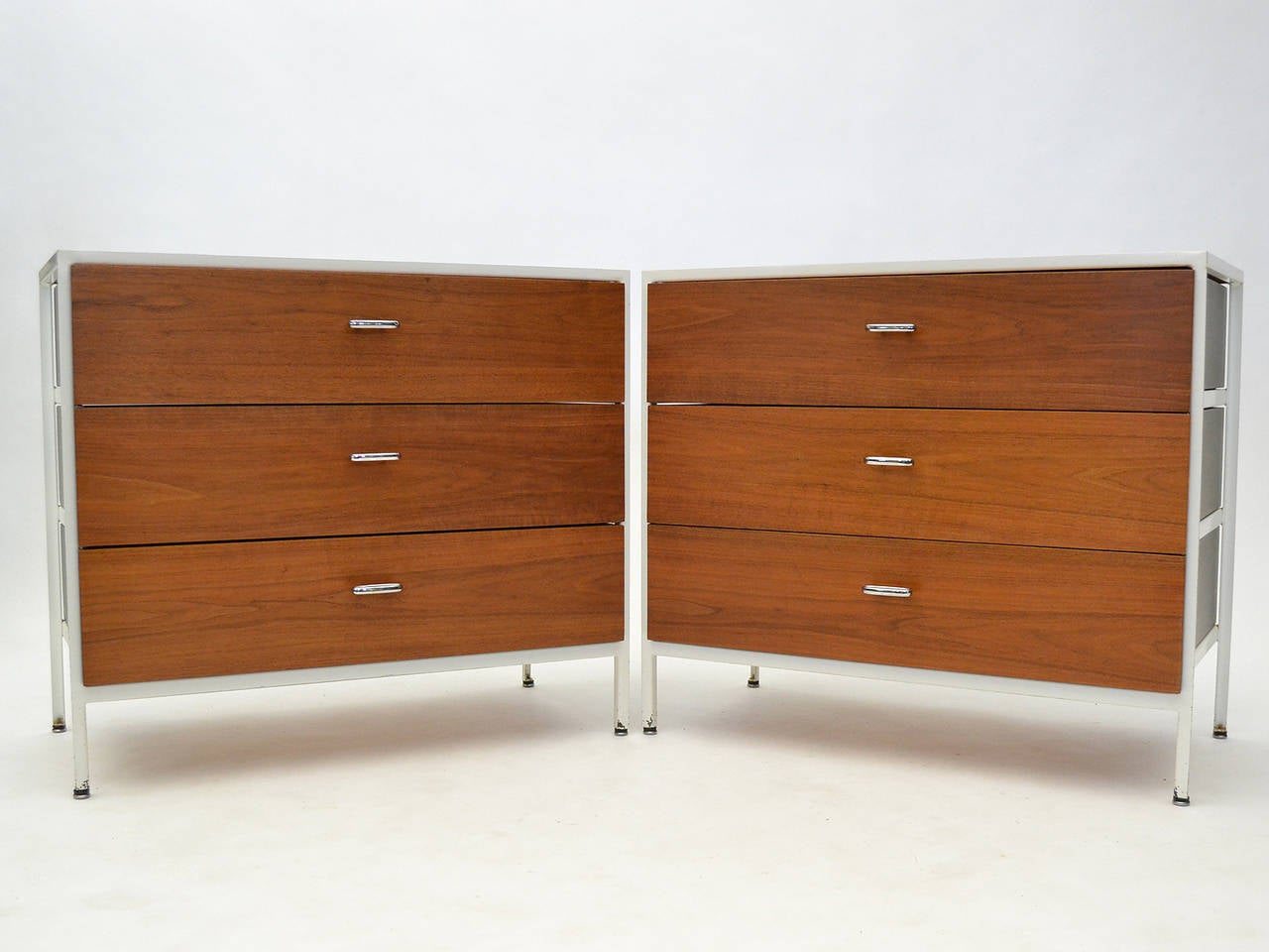 Pair of George Nelson Steel Frame Chests by Herman Miller 2