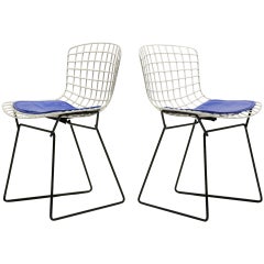 Pair of Bertoia child's chairs by Knoll