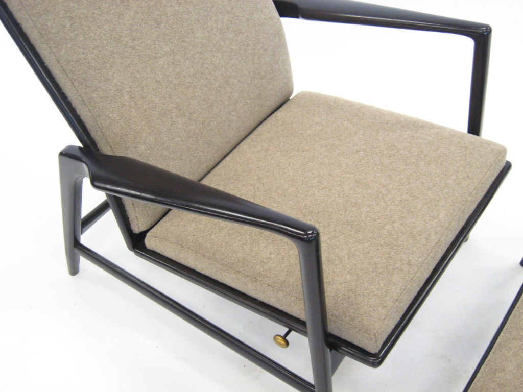Ib Kofod-Larsen reclining lounge chair and ottoman 4