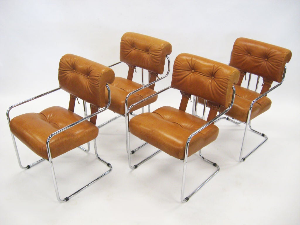 Italian Set of four Tucroma chairs by Guido Faleschini for Pace