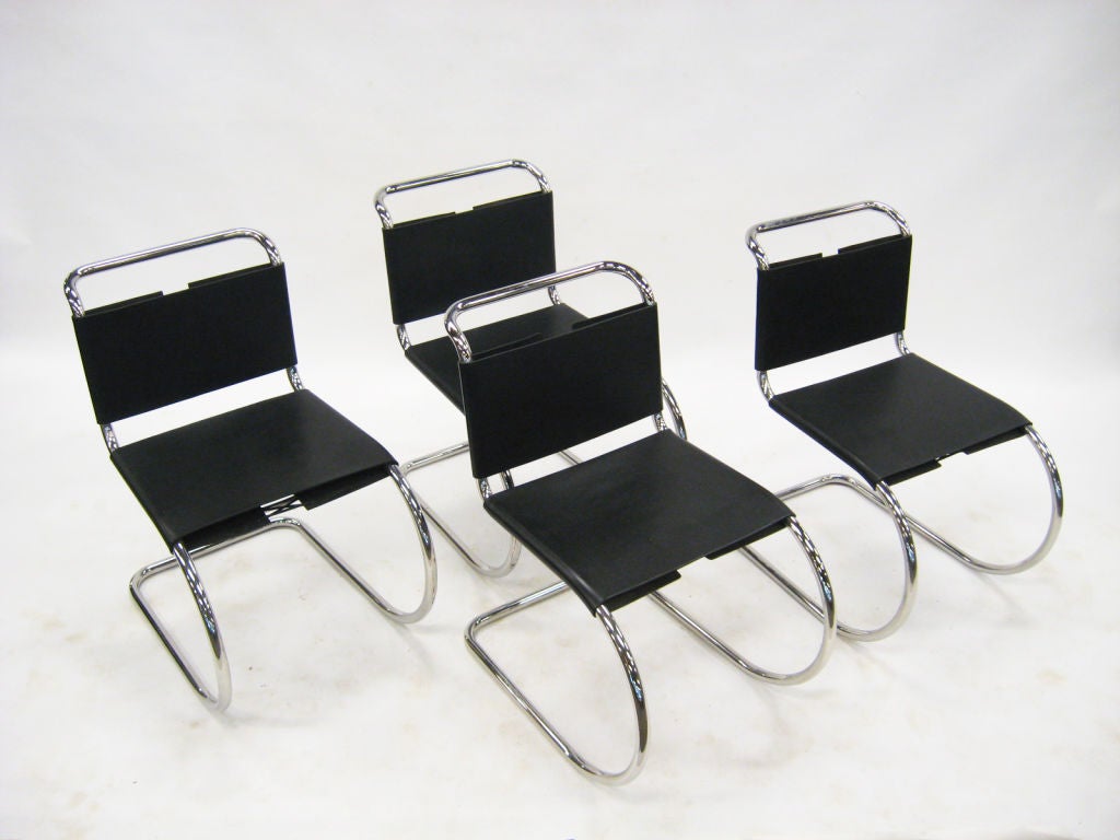 Mid-20th Century Ludwig Mies van der Rohe MR chairs by Knoll