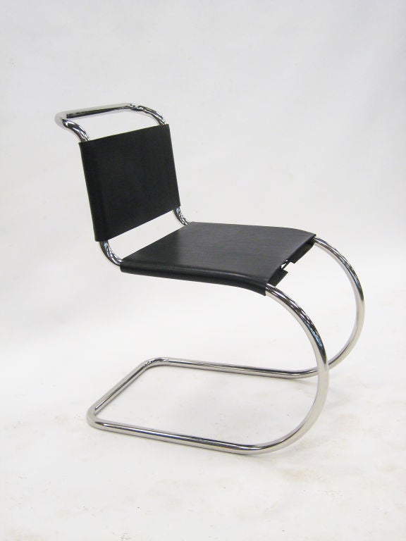 Stainless Steel Ludwig Mies van der Rohe MR chairs by Knoll