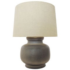 Large decorated ceramic table lamp