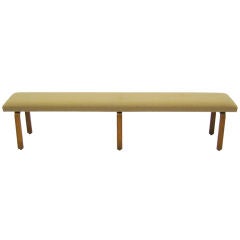 Long upholstered bench by Thonet