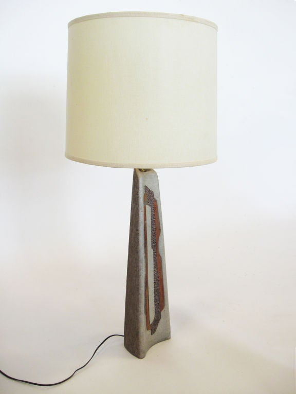 Ceramic table lamp by Rita Sargen 1