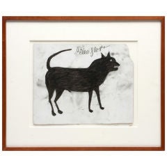 Bill Traylor |  "Black Dog" (with signature)